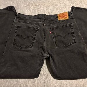 Levi's Black Straight Jeans Classic Style - 36 X 30 - Zipper, 5 Pocket